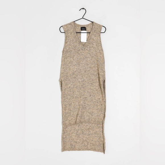 ZARA long knit v-neck vest - wool blend - size Small - Picture 1 of 6